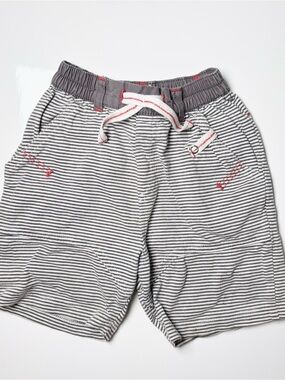 Vintage Style Petit Lem Signature Baby Grey Striped Cotton Shorts 9M Summer